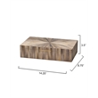 Maklaine Straw Marquetry Decorative Box With Suede Lining in Gray