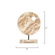 Maklaine Hand-Carved Natural Marble Decorative Sculpture on Stand