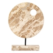 Maklaine Hand-Carved Natural Marble Decorative Sculpture on Stand