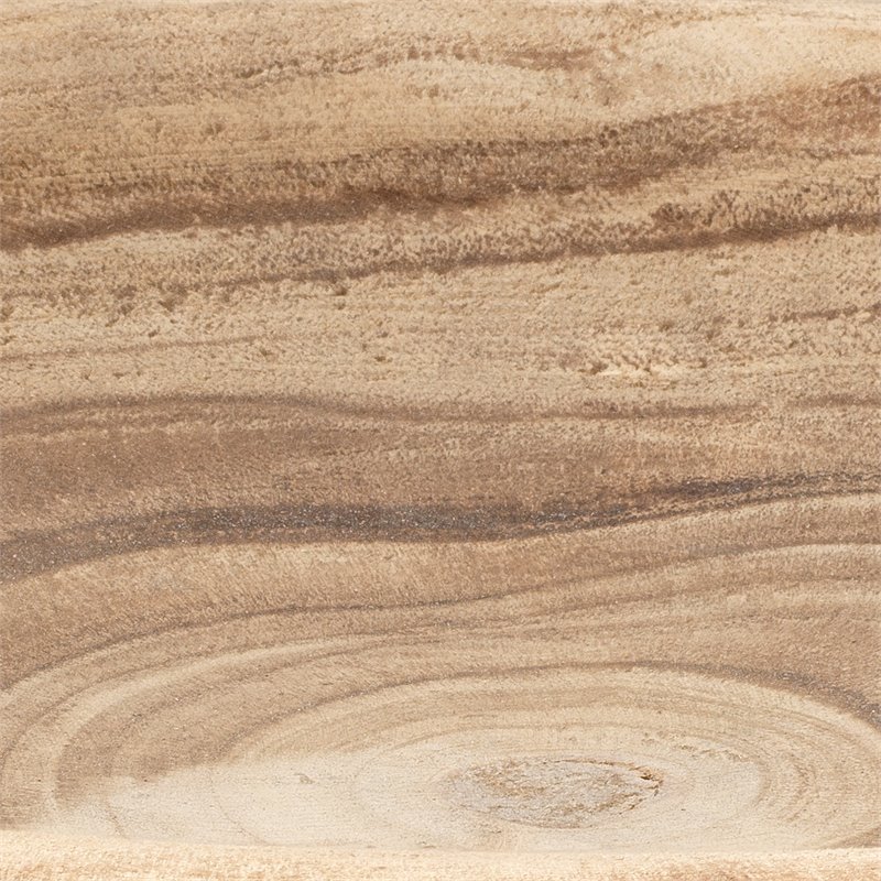 Maklaine Hand-Carved Paulownia Wood Small Decorative Bowl in Natural