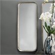 Maklaine Iron Rounded Rectangle Transitional Mirror in Silver Leaf