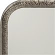 Maklaine Iron Rounded Rectangle Transitional Mirror in Silver Leaf