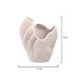 Maklaine Perforated Porcelain Decorative Moon Vase in White Matte