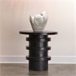 Maklaine Perforated Porcelain Decorative Moon Vase in White Matte
