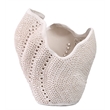Maklaine Perforated Porcelain Decorative Moon Vase in White Matte