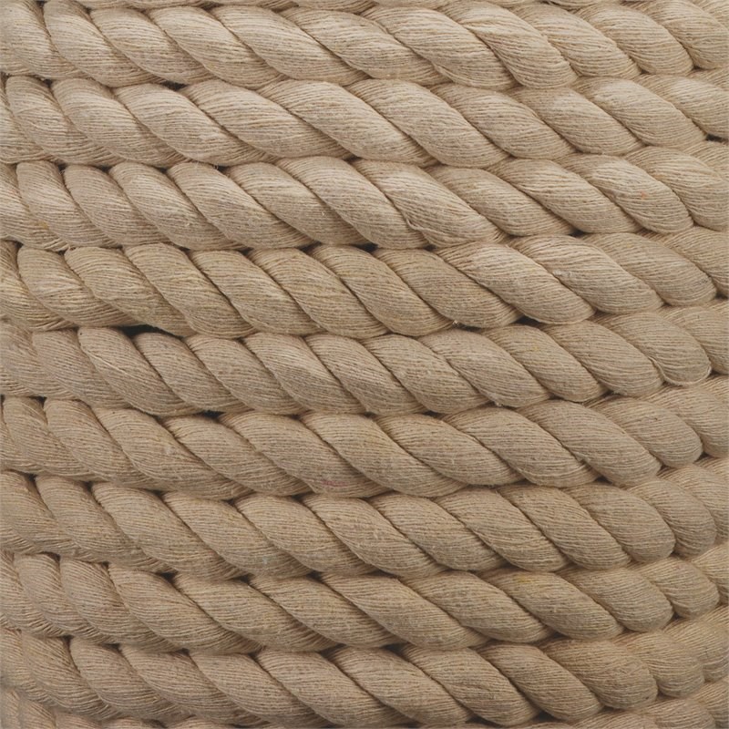 Maklaine Coastal Jute Rope-Wrapped Table Lamp With Linen Shade