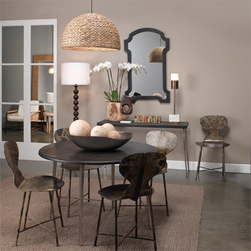 Maklaine Contemporary Braided Seagrass Coastal Pendant Light in Natural