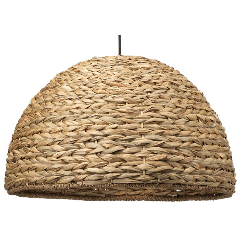 Maklaine Contemporary Braided Seagrass Coastal Pendant Light in Natural