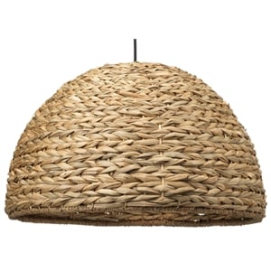 Maklaine Contemporary Braided Seagrass Coastal Pendant Light in Natural