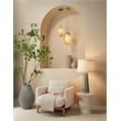Maklaine Handcrafted Fiberglass Organic-Shape Side Table in Cream