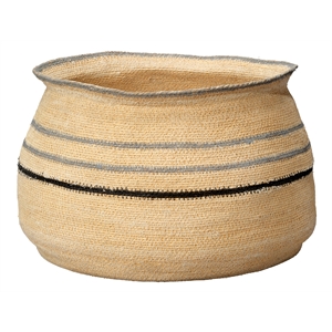Maklaine Handwoven Natural Seagrass Jute Decorative Basket in Natural