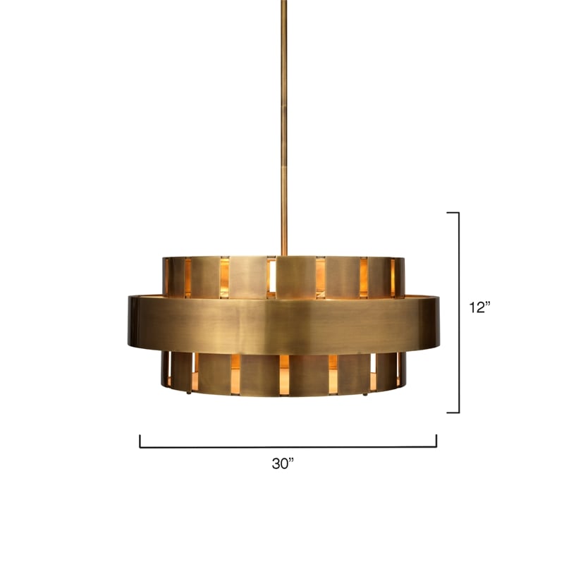 Maklaine 4-Light Steel and Acrylic Modern Chandelier in Antique Brass