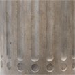 Maklaine Textured Cement and Metal Table Lamp With Linen Shade in Gray