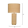 Maklaine Raffia-Wrapped Geometric Table Lamp With Raffia Shade in Natural