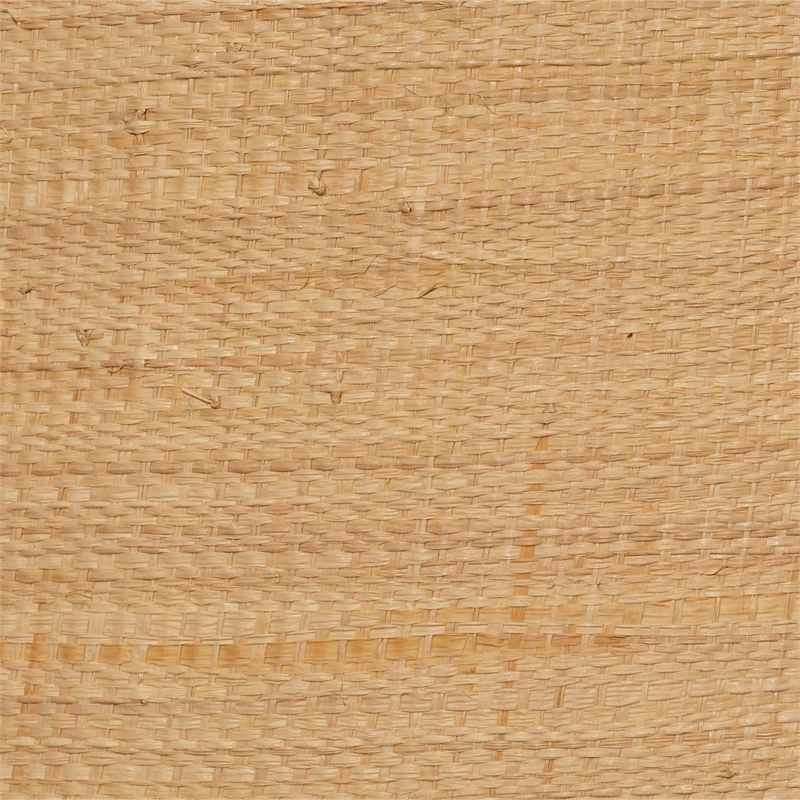Maklaine Raffia-Wrapped Geometric Table Lamp With Raffia Shade in Natural