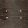 Maklaine Barrel Leather Table Lamp With Elephant Hemp Shade in Brown