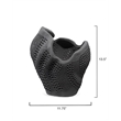 Maklaine Perforated Porcelain Decorative Vase in Matte Black Ceramic