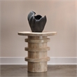Maklaine Perforated Porcelain Decorative Vase in Matte Black Ceramic