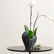 Maklaine Perforated Porcelain Decorative Vase in Matte Black Ceramic