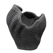 Maklaine Perforated Porcelain Decorative Vase in Matte Black Ceramic