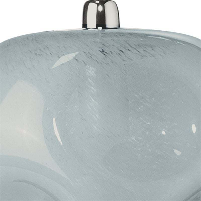 Maklaine Large Dimpled Glass Coastal Pendant Light in Cornflower Blue