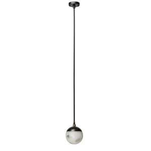 Maklaine Faux Alabaster and Steel 1-Light Pendant in Oil Rubbed Bronze