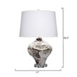 Maklaine Italian-Inspired Ceramic Table Lamp With Linen Drum Shade