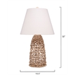 Maklaine Handwoven Corn Rope Table Lamp With Linen Shade in Natural