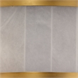 Maklaine Alabaster and Brass Flush Mount Ceiling Light in White/Large
