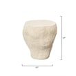 Maklaine Organic Fiberglass Amorphous Side Table Small in Cream