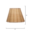 Maklaine Scalloped Raffia and Brass 1-Light Wall Sconce in Natural