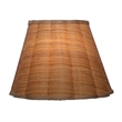 Maklaine Scalloped Raffia and Brass 1-Light Wall Sconce in Natural