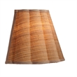 Maklaine Scalloped Raffia and Brass 1-Light Wall Sconce in Natural