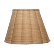 Maklaine Scalloped Raffia and Brass 1-Light Wall Sconce in Natural