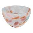 Maklaine Hand-Blown Jaspe Glass Decorative Bowl in Multi-Color