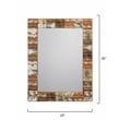 Maklaine Contemporary Faux Horn Pattern Rectangle Wall Mirror in Natural