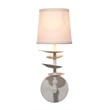 Maklaine Contemporary Textured Plaster and Linen Wall Sconce in White