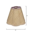 Maklaine Scalloped Natural Raffia Fabric Cone Lamp Shade in Natural