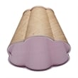 Maklaine Scalloped Natural Raffia Fabric Cone Lamp Shade in Natural