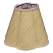 Maklaine Scalloped Natural Raffia Fabric Cone Lamp Shade in Natural