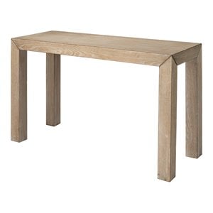 Maklaine Parsons-Style Side Table in Natural Pickled Oak Veneer