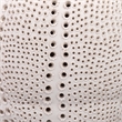 Maklaine Perforated Porcelain Table Lamp With Linen Shade in White