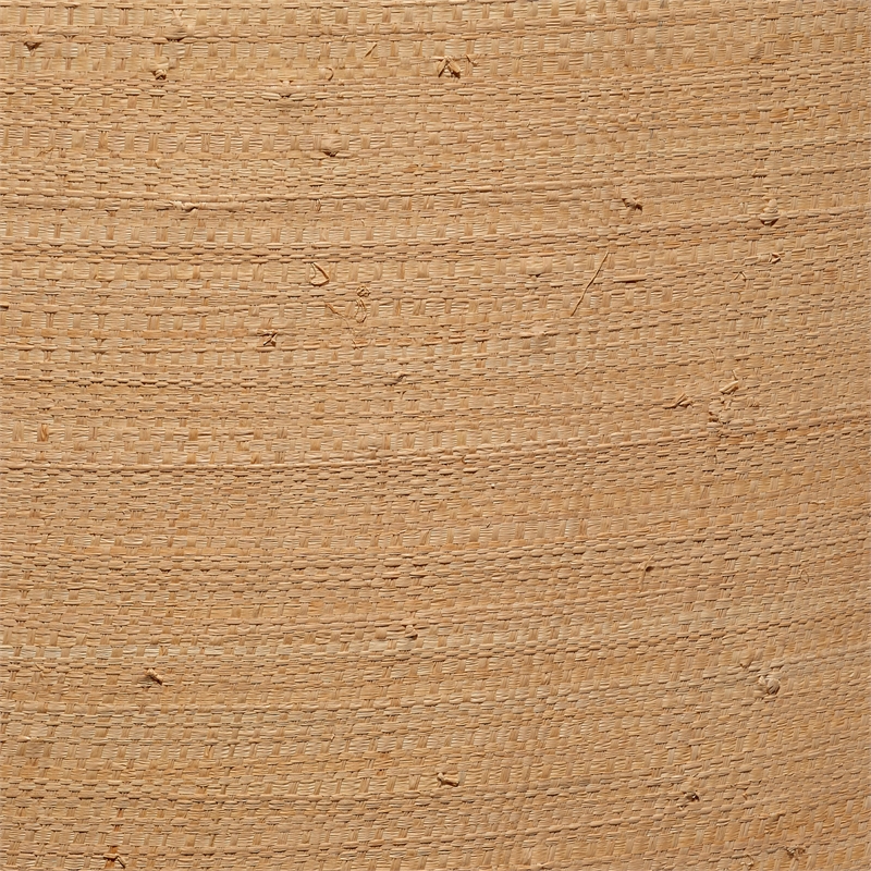 Maklaine Natural Raffia Drum Lamp Shade With Brass Harp in Medium