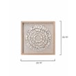 Maklaine Contemporary Shell-Patterned Framed Coastal Wall Art in White