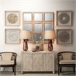 Maklaine Contemporary Shell-Patterned Framed Coastal Wall Art in White