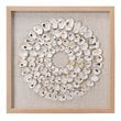 Maklaine Contemporary Shell-Patterned Framed Coastal Wall Art in White
