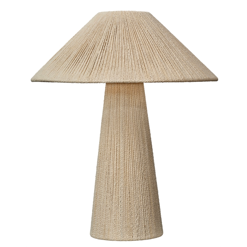 Maklaine Artisan Jute-Wrapped Table Lamp With Cone Shade in Natural