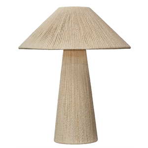 Maklaine Artisan Jute-Wrapped Table Lamp With Cone Shade in Natural