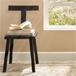Maklaine Hand-Carved Mango Wood Dining Chair With Tapered Legs
