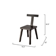 Maklaine Hand-Carved Mango Wood Dining Chair With Tapered Legs